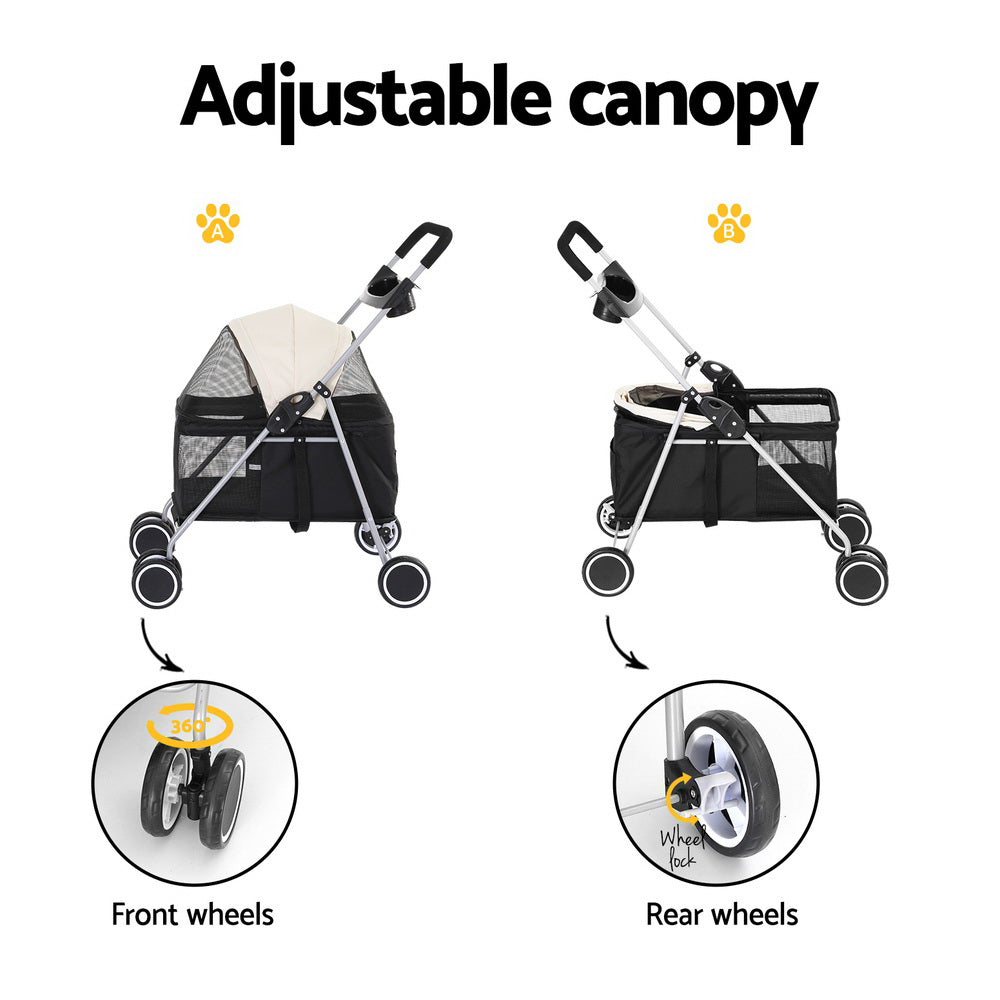 i.Pet Pet Stroller 4 Wheels by dktraveldogs.com