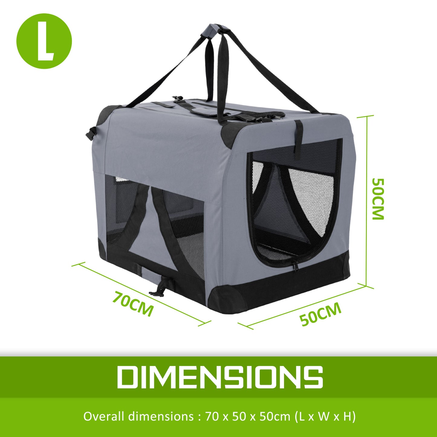 Dog Carrier 70cm L - Paw Mate by dktraveldogs.com