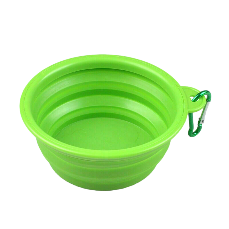 Green Collapsible Pet Bowl by dktraveldogs.com