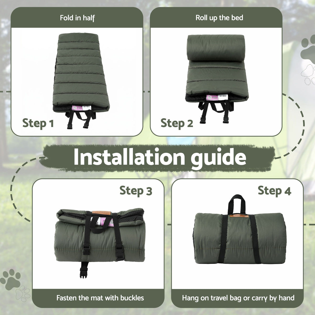 Large Outdoor Dog Mat by dktraveldogs.com