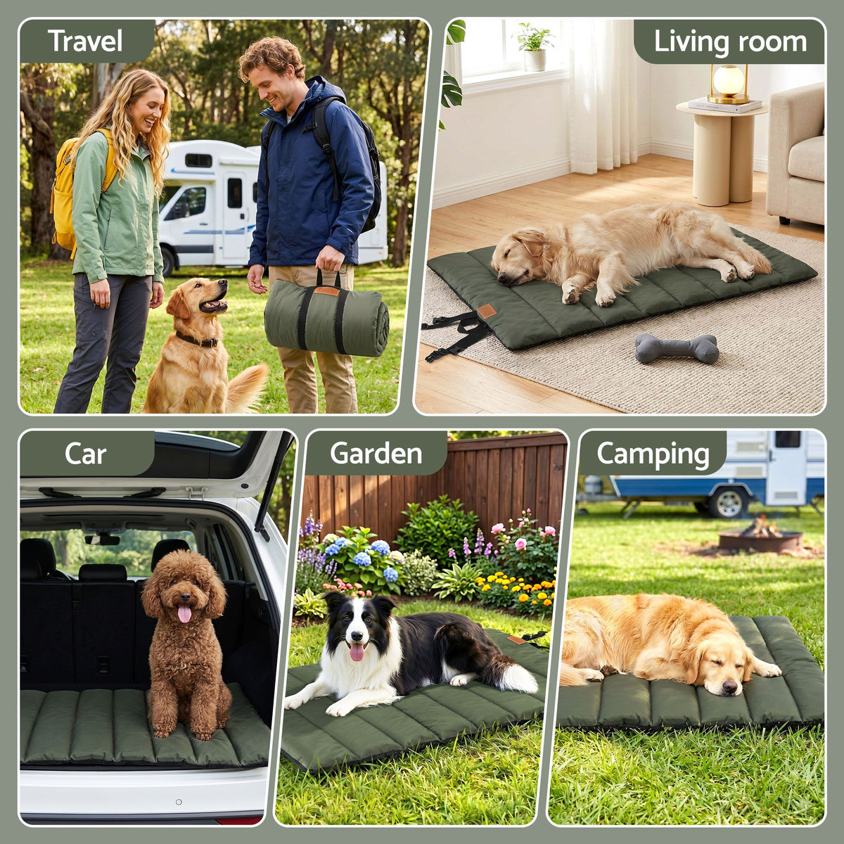 Large Outdoor Dog Mat by dktraveldogs.com
