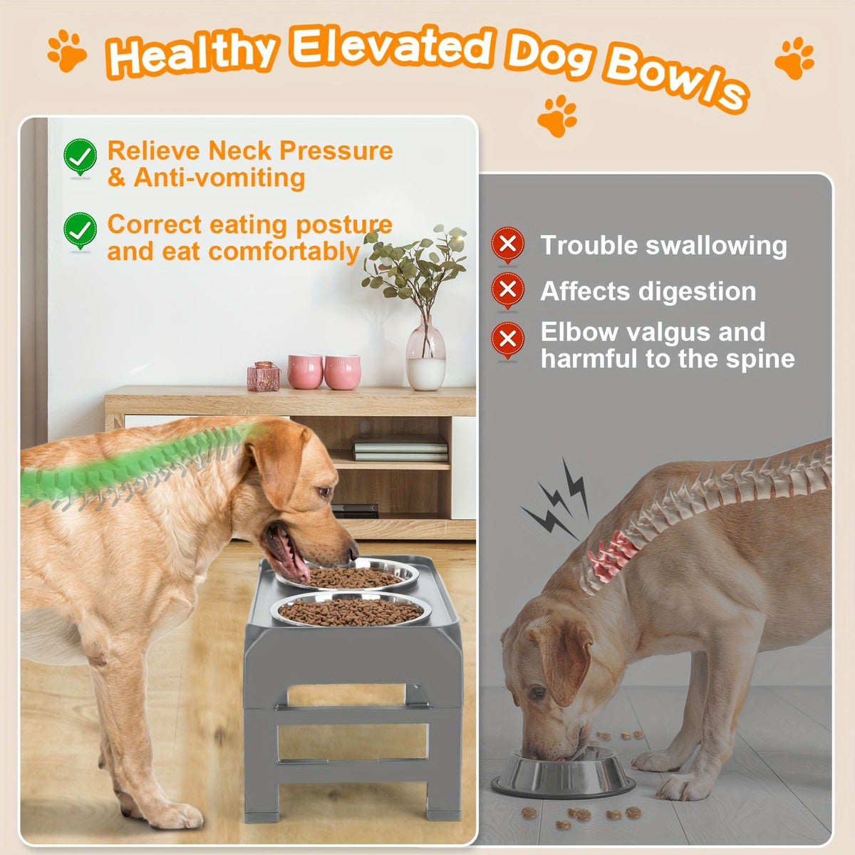 Elevated Double Dog Bowl Feeder by dktraveldogs.com