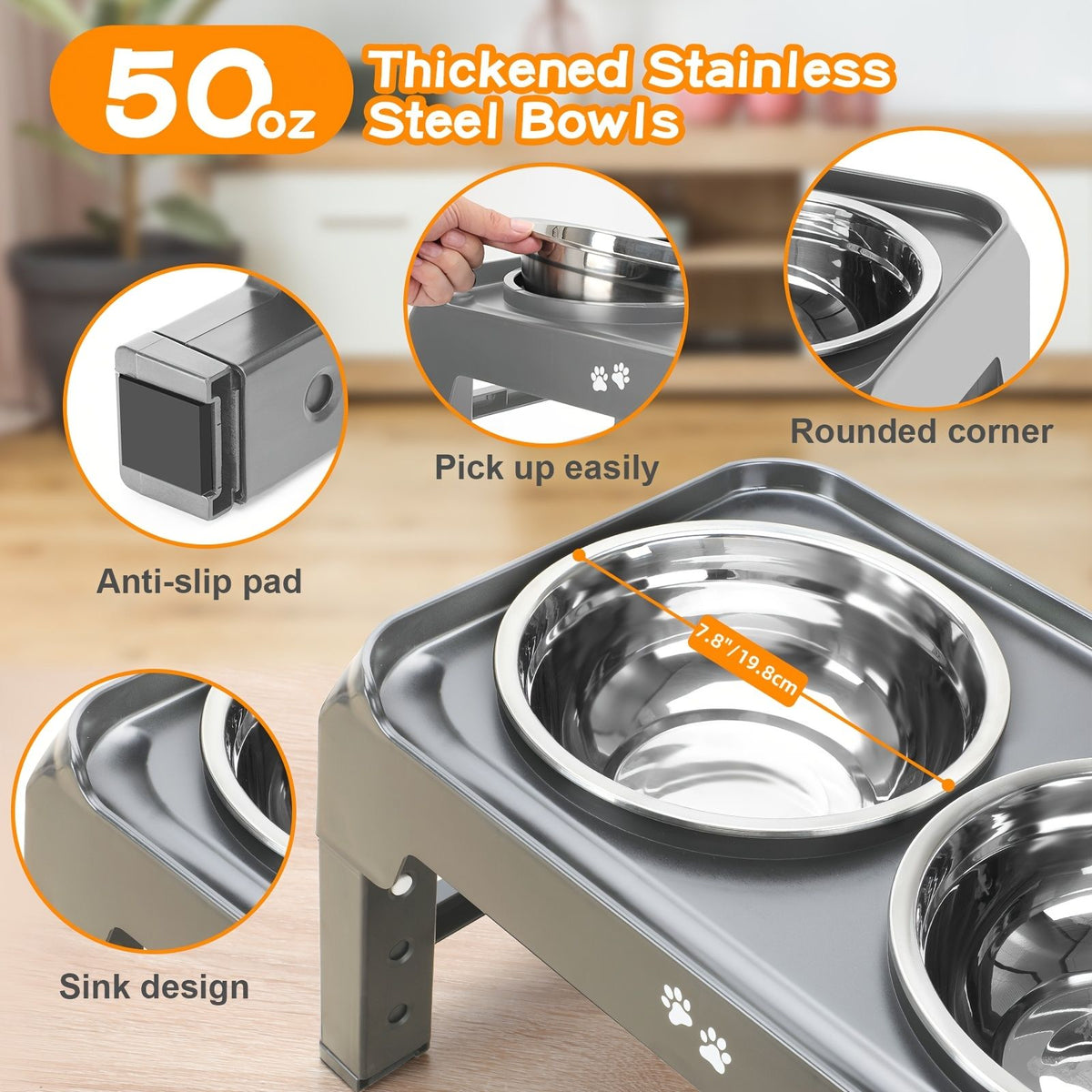 Elevated Double Dog Bowl Feeder by dktraveldogs.com