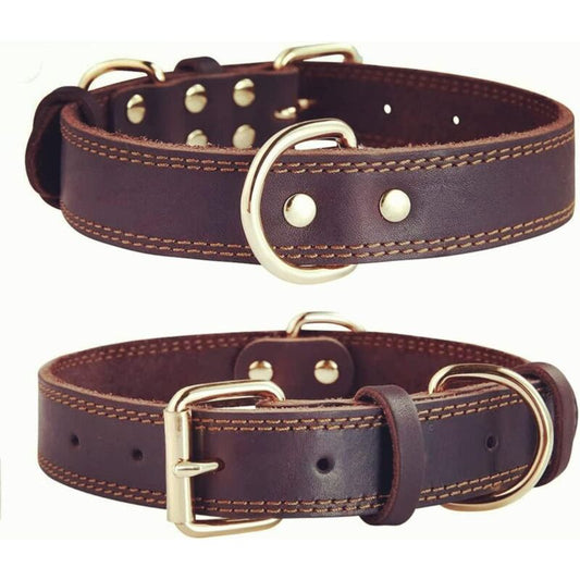 Personalised Leather Dog Collar by dktraveldogs.com