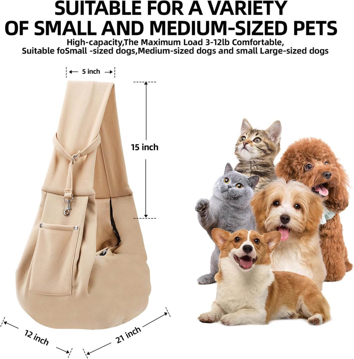 Pet Carrier Sling by dktraveldogs.com