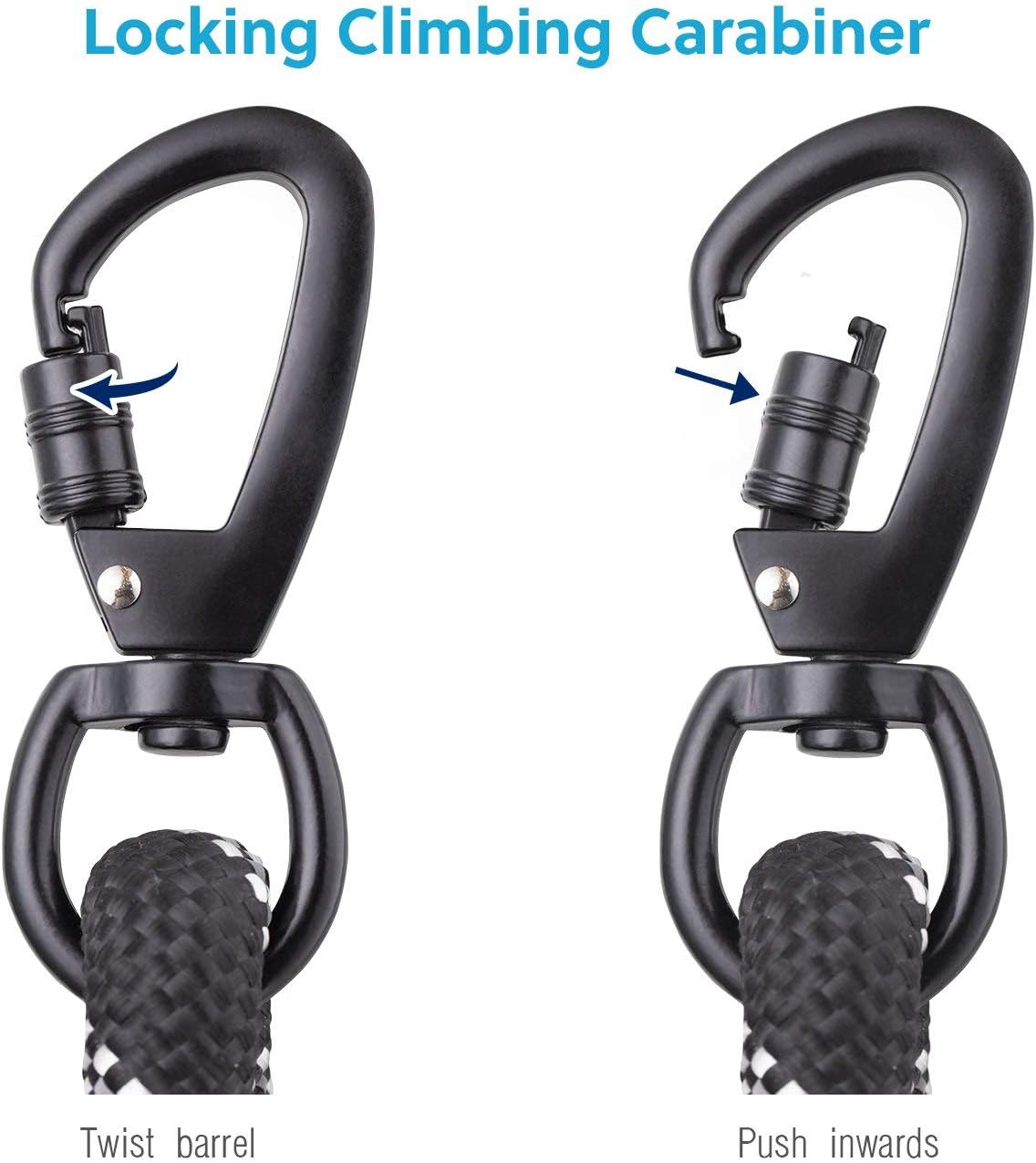 Black 1.5m Reflective Leash by dktraveldogs.com