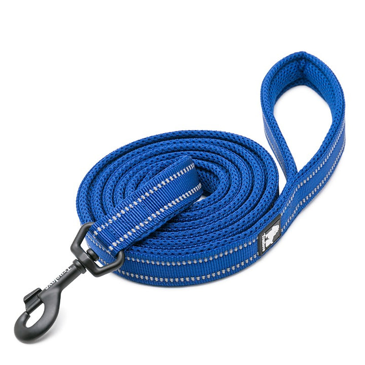 Reflective Pet Leash-Blue by dktraveldogs.com