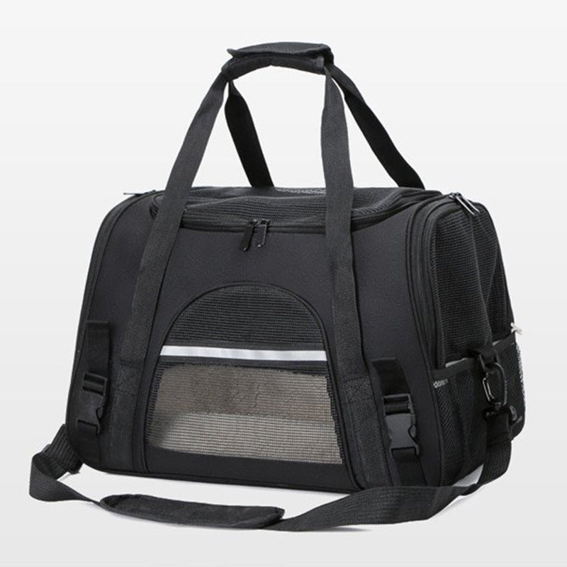 Soft-Sided Pet Carrier - Travel Bag for Cats & Small Dogs (44x25x28cm)