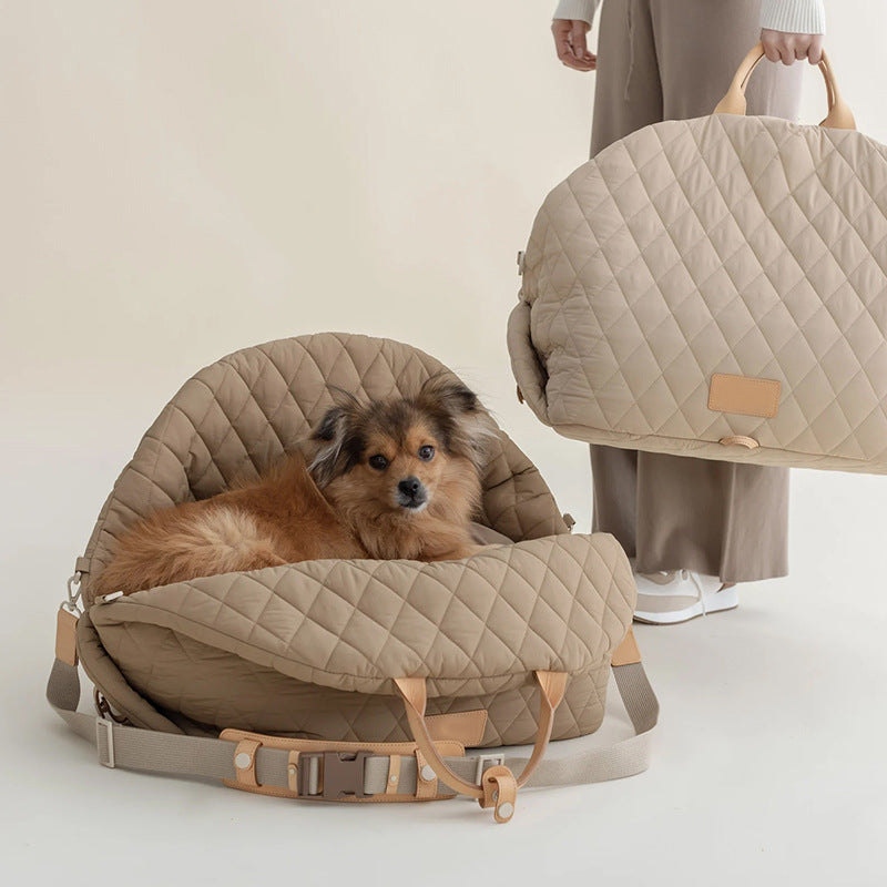 2 in 1 Booster Carrier Travel Pet Bag by dktraveldogs.com