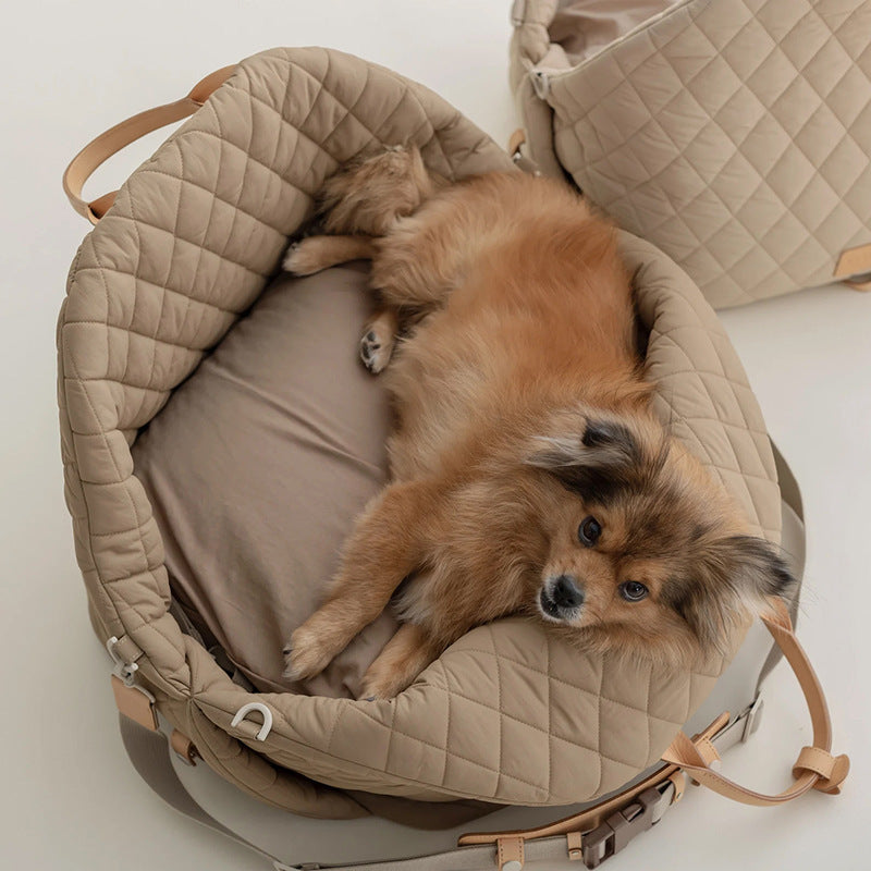 2 in 1 Booster Carrier Travel Pet Bag by dktraveldogs.com