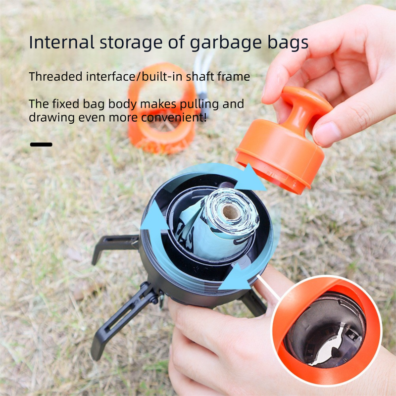 6-Claw Foldable Pet Pooper Scooper - Bag Dispenser Included (Blue)