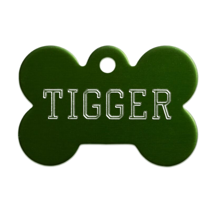 Green Bone ID Tag by dktraveldogs.com