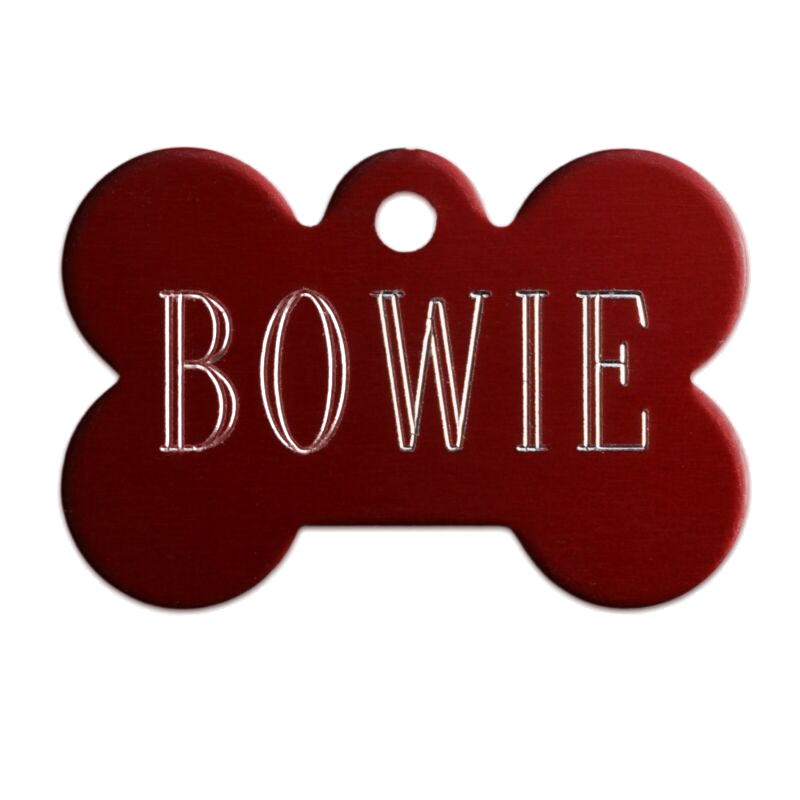 Red Bone ID Tag by dktraveldogs.com