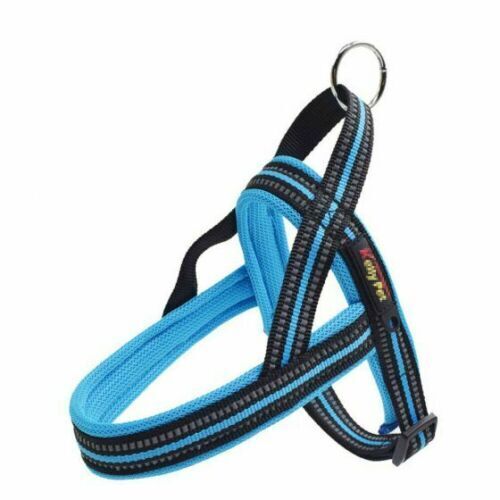 Blue Adjustable Dog Harness by dktraveldogs.com