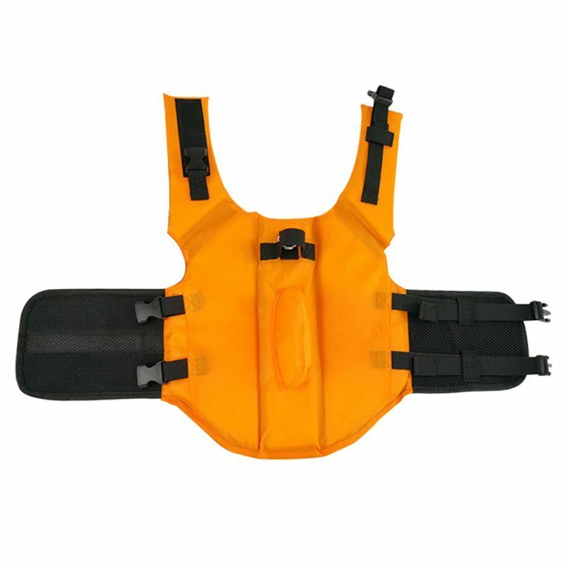 Orange Safety Dog Vest by dktraveldogs.com