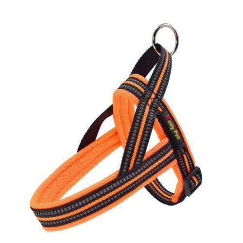 Orange Adjustable Dog Harness by dktraveldogs.com